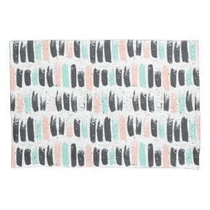 Housse D'oreillers Brosses et motif de courses d'encre