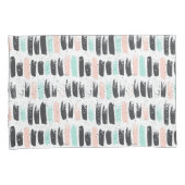 Housse D'oreillers Brosses et motif de courses d'encre (devant-Droit)