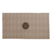 Housse D'oreillers Brown avec Rose Gold Houndstooth Coussin Coque (Dos)