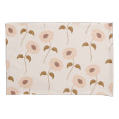 Housse D'oreillers Brown Beige Retro Y2K Hippie Motif de tournesol (devant)