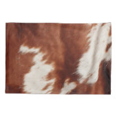 Housse D'oreillers Brown blanc Faux Cowhide (Dos-gauche)