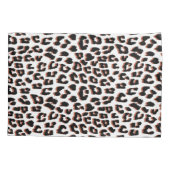 Housse D'oreillers Brown noir et Empreinte de léopard blanc (Dos)