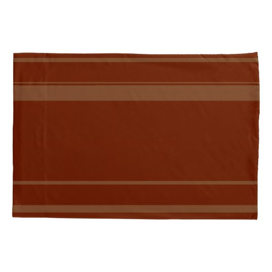 Housse D'oreillers Brown Stripe Pattern Pillowcase (Dos-gauche)