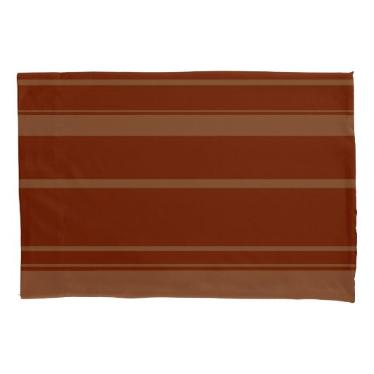 Housse D'oreillers Brown Stripe Pattern Pillowcase (devant-gauche)