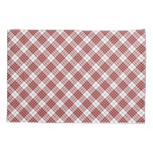Housse D'oreillers Buchanan tartan rouge blanc plaid (Dos-gauche)
