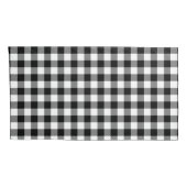 Housse D'oreillers Buffalo En vichy noir et blanc Check Plaid Wrappi (Dos-Droit)