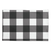 Housse D'oreillers Buffalo noir et blanc À damiers Carrés (Dos)