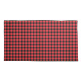 Housse D'oreillers Buffalo Plaid Red Black Check (Dos)