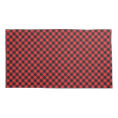 Housse D'oreillers Buffalo Plaid Red Black Check (Dos)