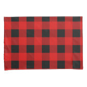 Housse D'oreillers Buffalo rouge et noir Plaid en vichy (devant-Droit)
