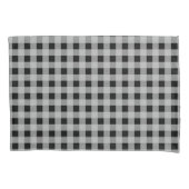 Housse D'oreillers Buffle gris noir Plaid Décor moderne (devant)