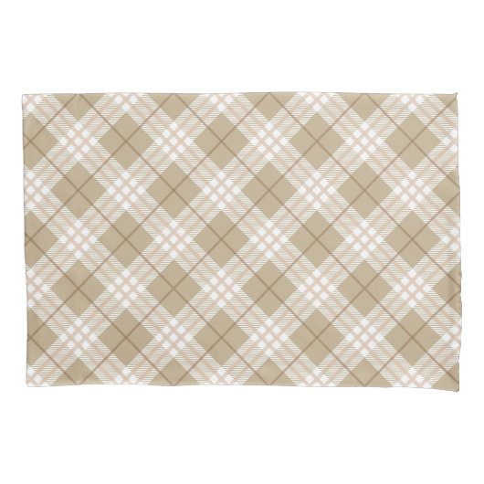 Housse D'oreillers Buffle Tan Beige Brown Plaid Tartan Plaid (devant)