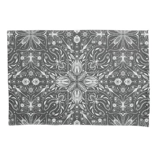 Housse D'oreillers Bugs, blanc cassé sur noir (devant-gauche)