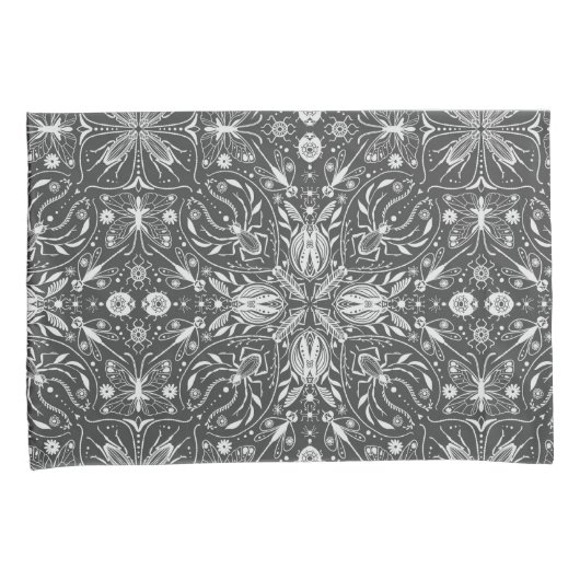 Housse D'oreillers Bugs, blanc cassé sur noir (devant-Droit)