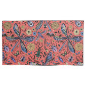 Housse D'oreillers Bugs de Doodle sur corail rouge (devant-gauche)