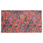 Housse D'oreillers Bugs de Doodle sur corail rouge (devant-Droit)