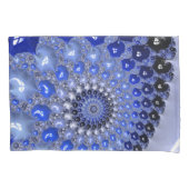 Housse D'oreillers Bulles fractales Ombre Bleu Abstrait (devant)