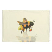 Housse D'oreillers Bumble Bee transportant du pollen (Dos-gauche)