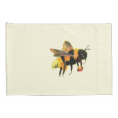Housse D'oreillers Bumble Bee transportant du pollen (Dos-Droit)