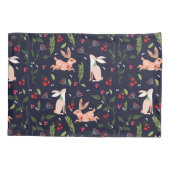 Housse D'oreillers Bunnies d'art populaire scandinave (Dos-gauche)