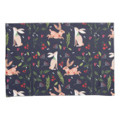 Housse D'oreillers Bunnies d'art populaire scandinave (devant-Droit)