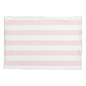 Housse D'oreillers Burgundy Blush Floral Stripes Nom du monogramme (Dos)