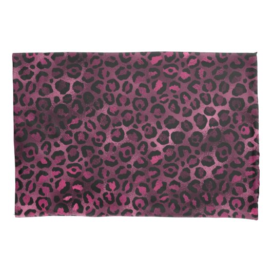 Housse D'oreillers Burgundy et Gold Leopard Series Design 9 (devant)