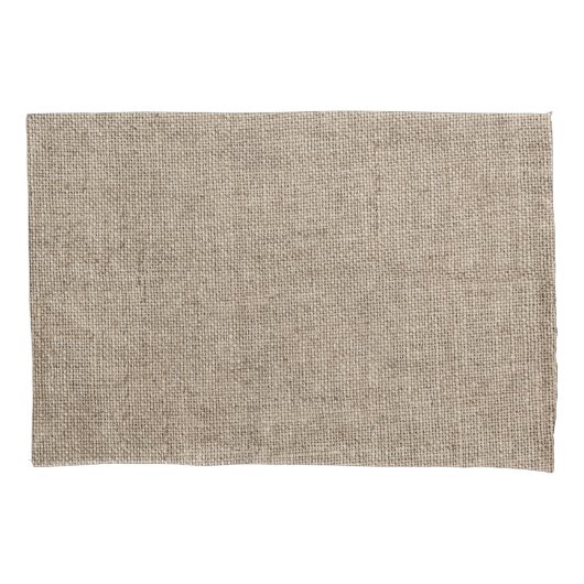 Housse D'oreillers Burlap rustique (devant)