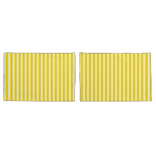 Housse D'oreillers Cabana White Beach Stripe jaune
