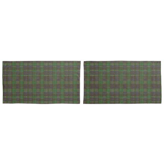 Housse D'oreillers Cabin Forest Green Tartan (devant-Set)