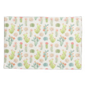 Housse D'oreillers Cactus en pastel mou et motif succulent (Dos-gauche)