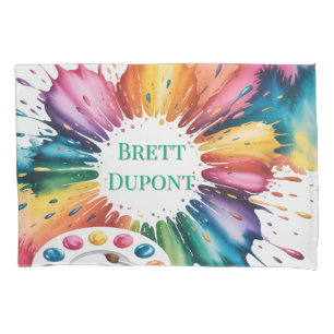 Housse D'oreillers Cadeau d'anniversaire Color Splash Art