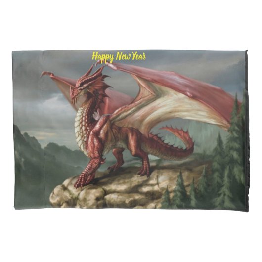 Housse D'oreillers Cadeau du nouvel an Dragon Coussin Coque (devant)