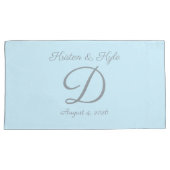 Housse D'oreillers Cadeau mariage monogramme (devant-Droit)