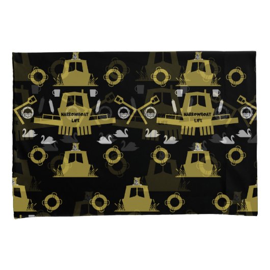Housse D'oreillers Cadeaux British Narrowboat (devant-Droit)