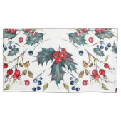 Housse D'oreillers Cadeaux de Noël Holly & Berries (devant-gauche)