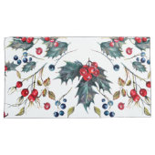 Housse D'oreillers Cadeaux de Noël Holly & Berries (devant-Droit)