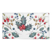 Housse D'oreillers Cadeaux de Noël Holly & Berries (Dos-gauche)