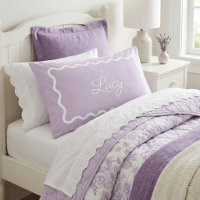 Cadre Monogramme Lilas Ondulé à Coquilles