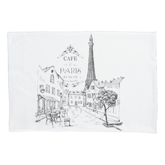 Housse D'oreillers Café Paris (devant)