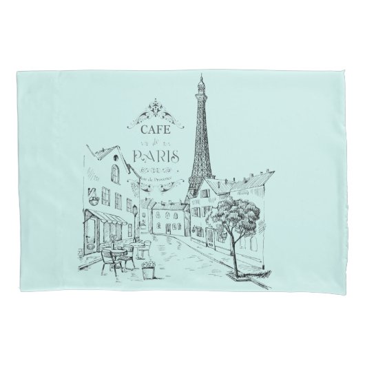 Housse D'oreillers Café Paris Pillowcase (devant)