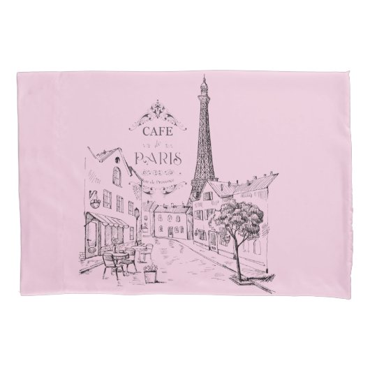 Housse D'oreillers Café Paris Pillowcase (devant)