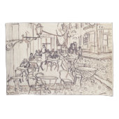 Housse D'oreillers Café Terrasse en soirée, Dessin d'art, Van Gogh (devant-gauche)