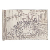 Housse D'oreillers Café Terrasse en soirée, Dessin d'art, Van Gogh (devant-Droit)