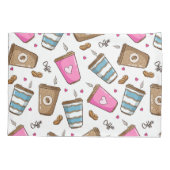 Housse D'oreillers Cafés, Haricots, Coeurs, Amateur De Café (Dos)