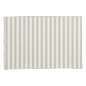 Housse D'oreillers Caillou Brown et blanc rayé Côtier (devant-Droit)