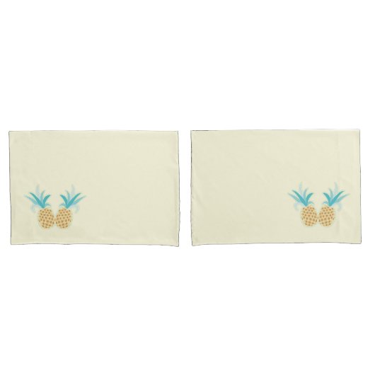Housse D'oreillers Caisse de coussin d'ananas (devant-Set)