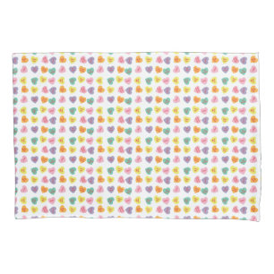Housse D'oreillers Caisse de coussin de coeurs de sucrerie de