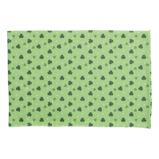 Housse D'oreillers Caisse de coussin de motif de shamrock (devant)