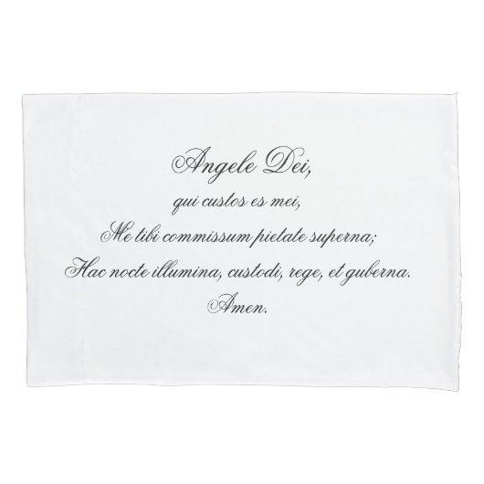 Housse D'oreillers Caisse de coussin de prière d'ange gardien (devant)